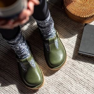 Duckfeet Lolland Green Leather Maryjane Size 38